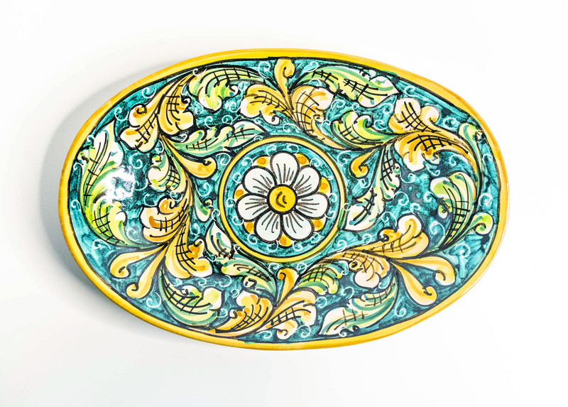 Oval Sicilian ceramic plate